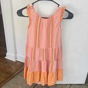Striped Pink and Orange Sleeveless Dress Matilda Jane girls size 6